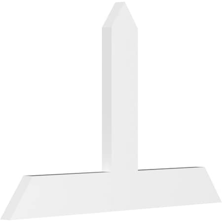 Ekena Millwork Portland Architectural Grade PVC Gable Bracket, 48"W x 32"H x 2"D x 6"F, 16/12 Pitch GBP048X32X0206POR00